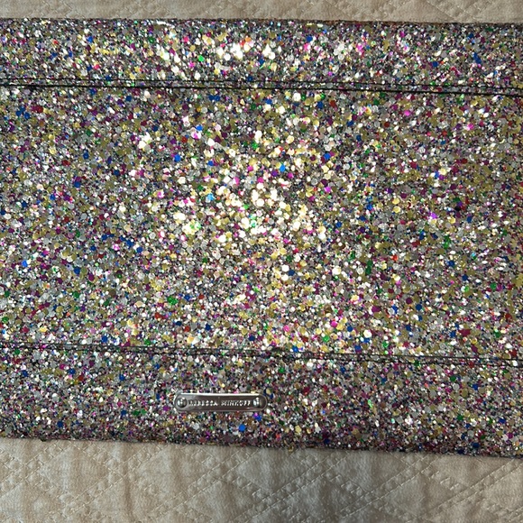 Super fun, Rebecca Minkoff zipper detail clutch used once and multicolor glitter - Picture 7 of 8